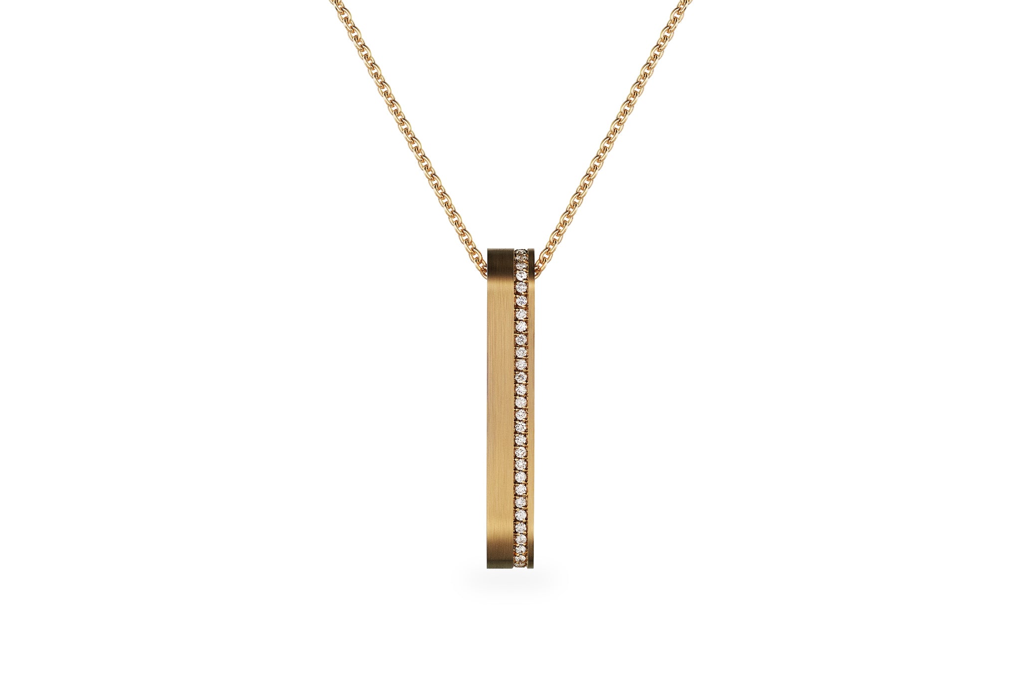 Mond Meteoriten Anhänger M II - 18 K Gold mit Diamanten