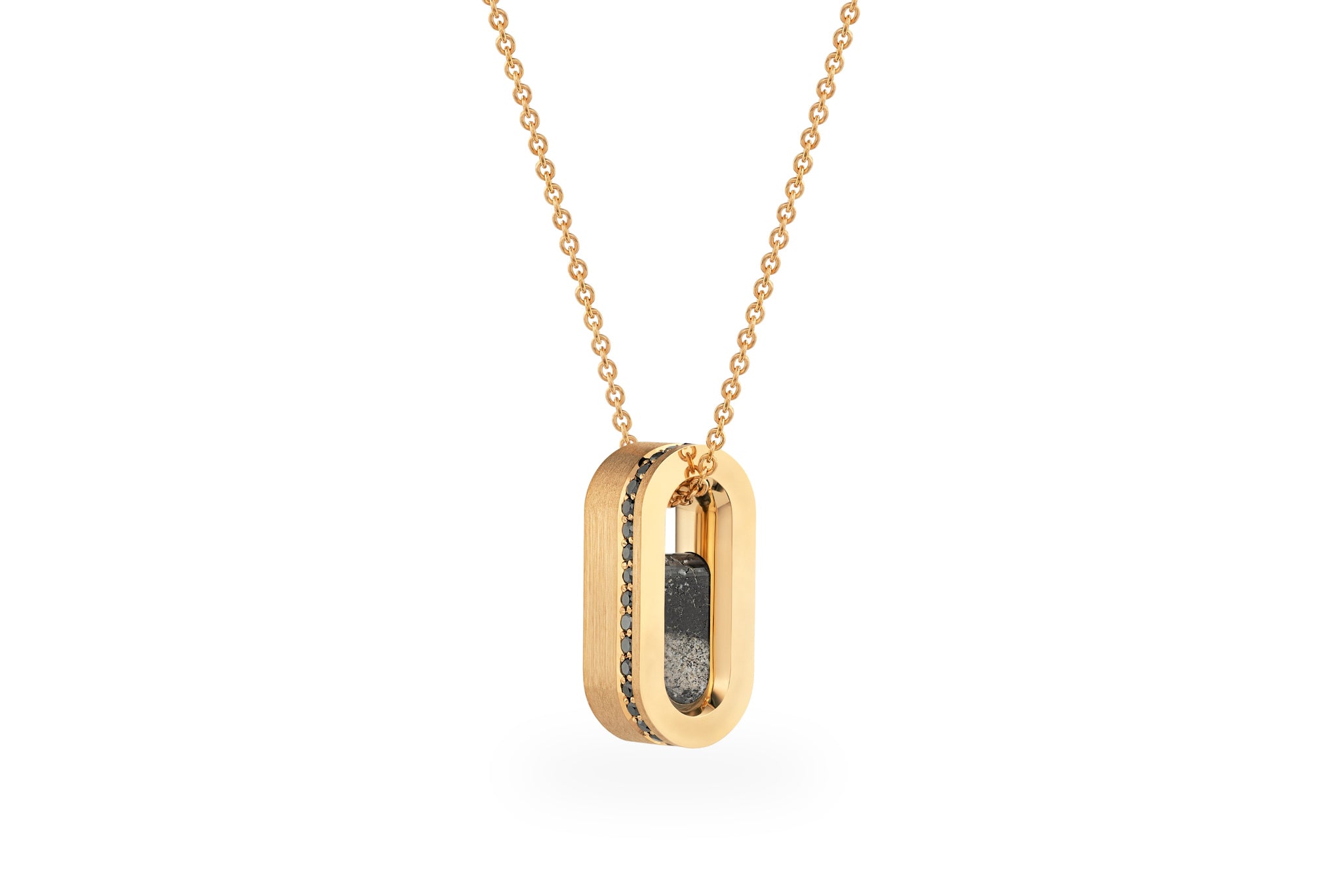 Mond Meteoriten Anhänger S III - 18 K Gold