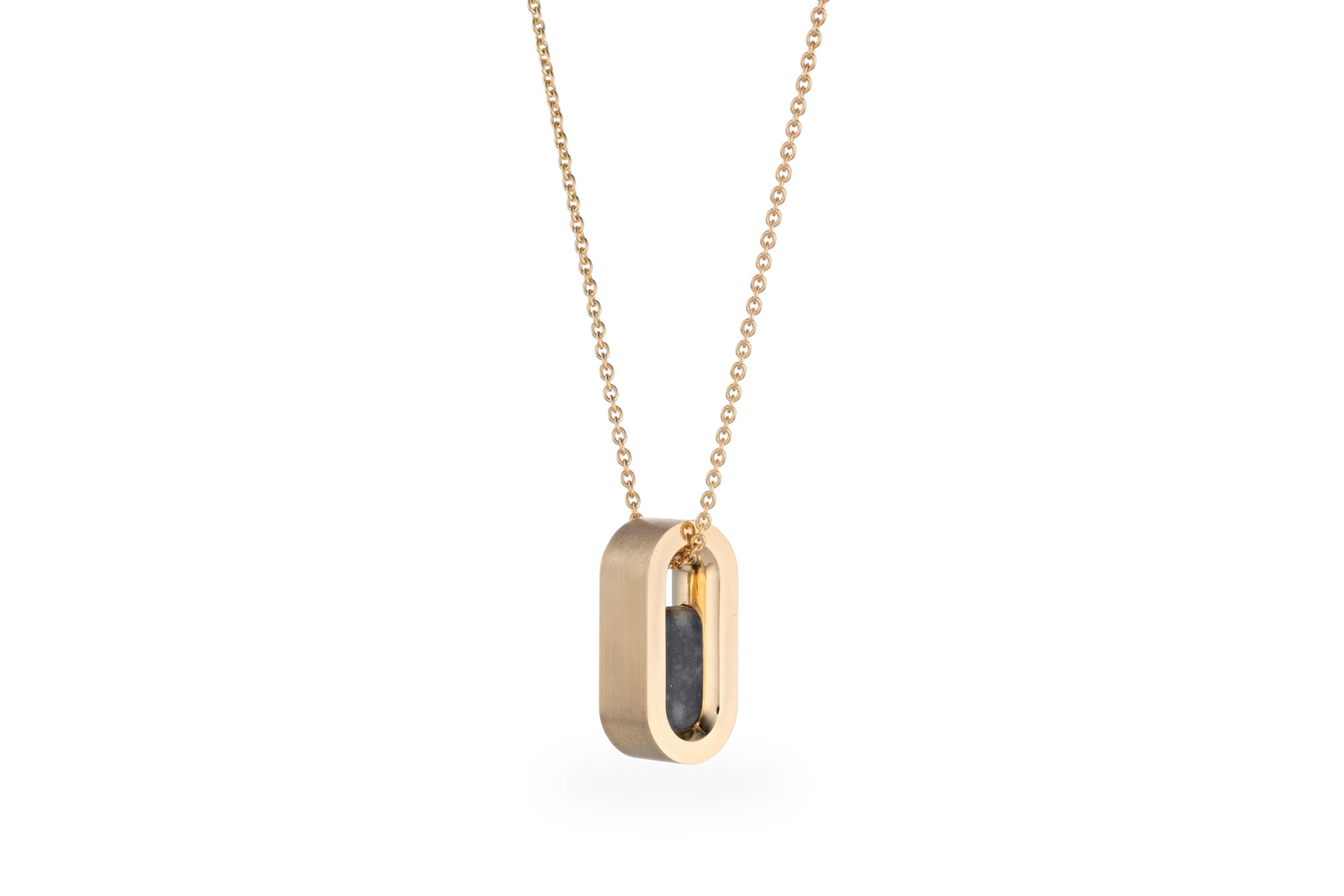 Mond Meteoriten Anhänger S I - 18 K Gold